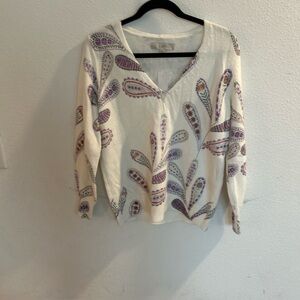 Loft Women’s Purple Pasley Sweater

Size M
NWT